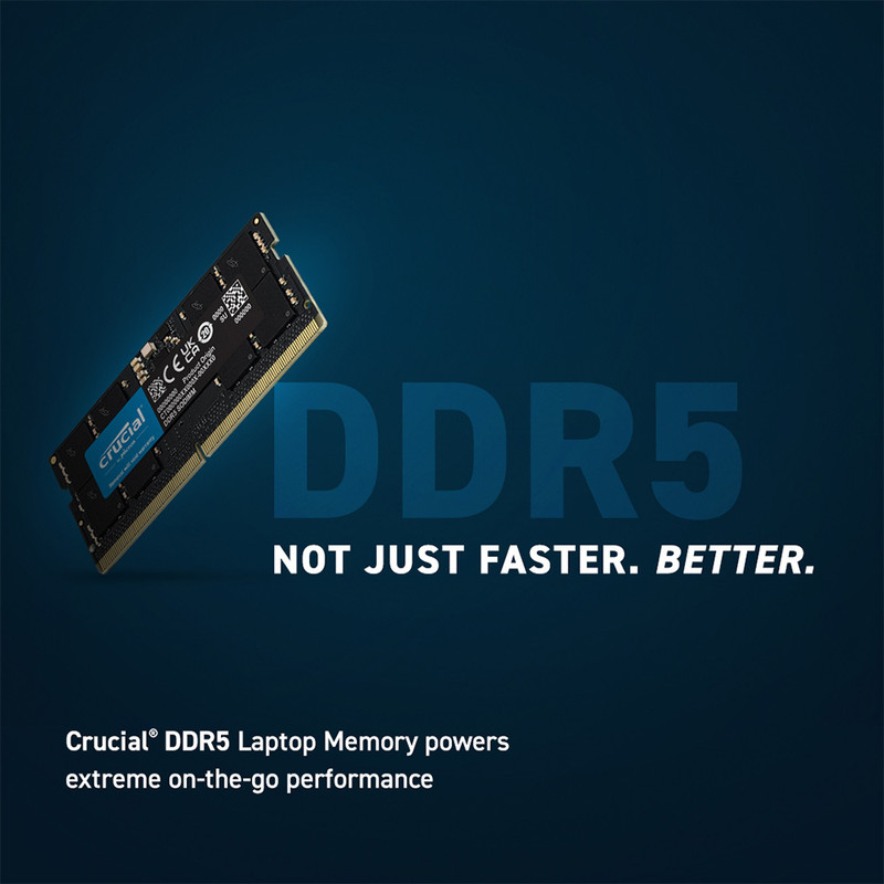 رم لپ تاپ DDR5 تک کاناله 5600 مگاهرتز CL46 کروشیال مدل CT16 ظرفیت 16 گیگابایت