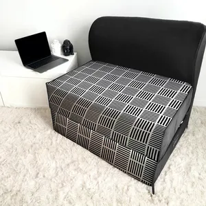 مبل تختخواب شو یک نفره نوپه هوم مدل تشک شو طرح مینیمال حصیری کد M1095