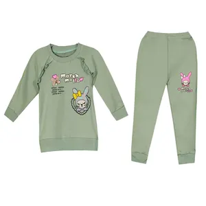 ست سویشرت و شلوار دخترانه مدل رگلان کد 15