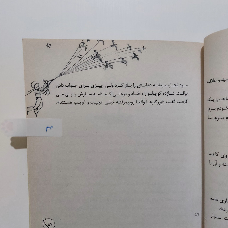 کاغذ چسب دار آنیدا مدل استیک نوت شفاف علامت گذار طرح پنجه