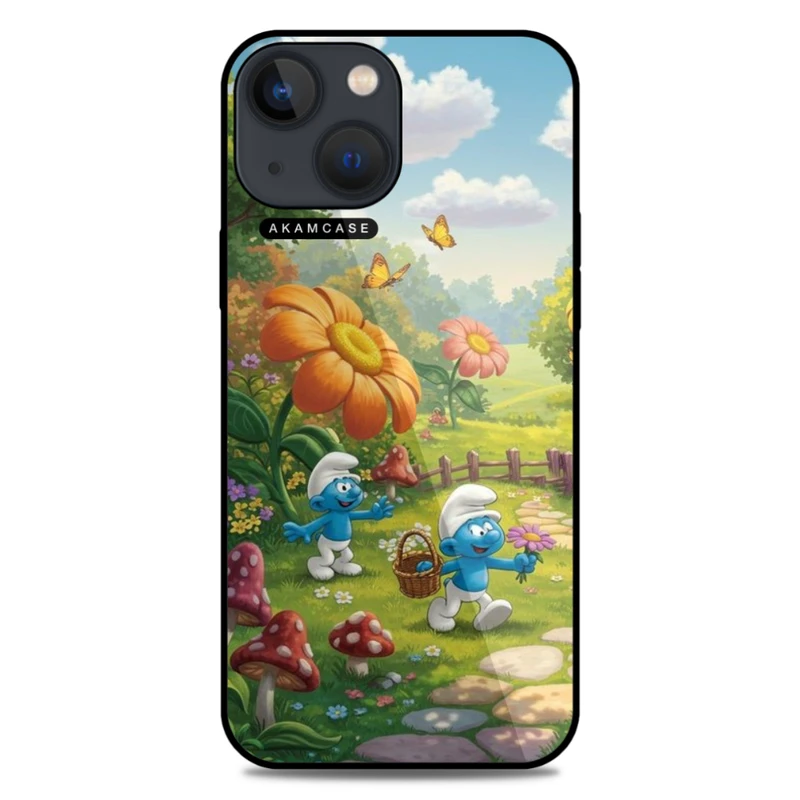 کاور آکام مدل AMC-WA13M-SMURFS-9 مناسب برای گوشی موبایل اپل iPhone 13 Mini