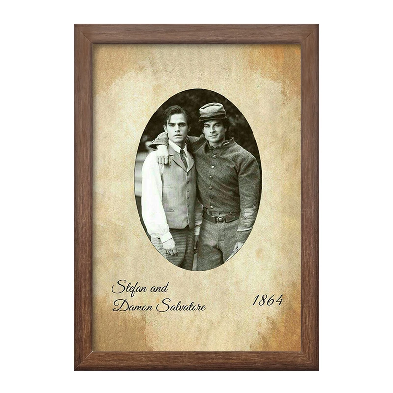 تابلو خندالو طرح دیمون و استفان خاطرات یک خون آشام  The Vampire Diaries  کد 23701