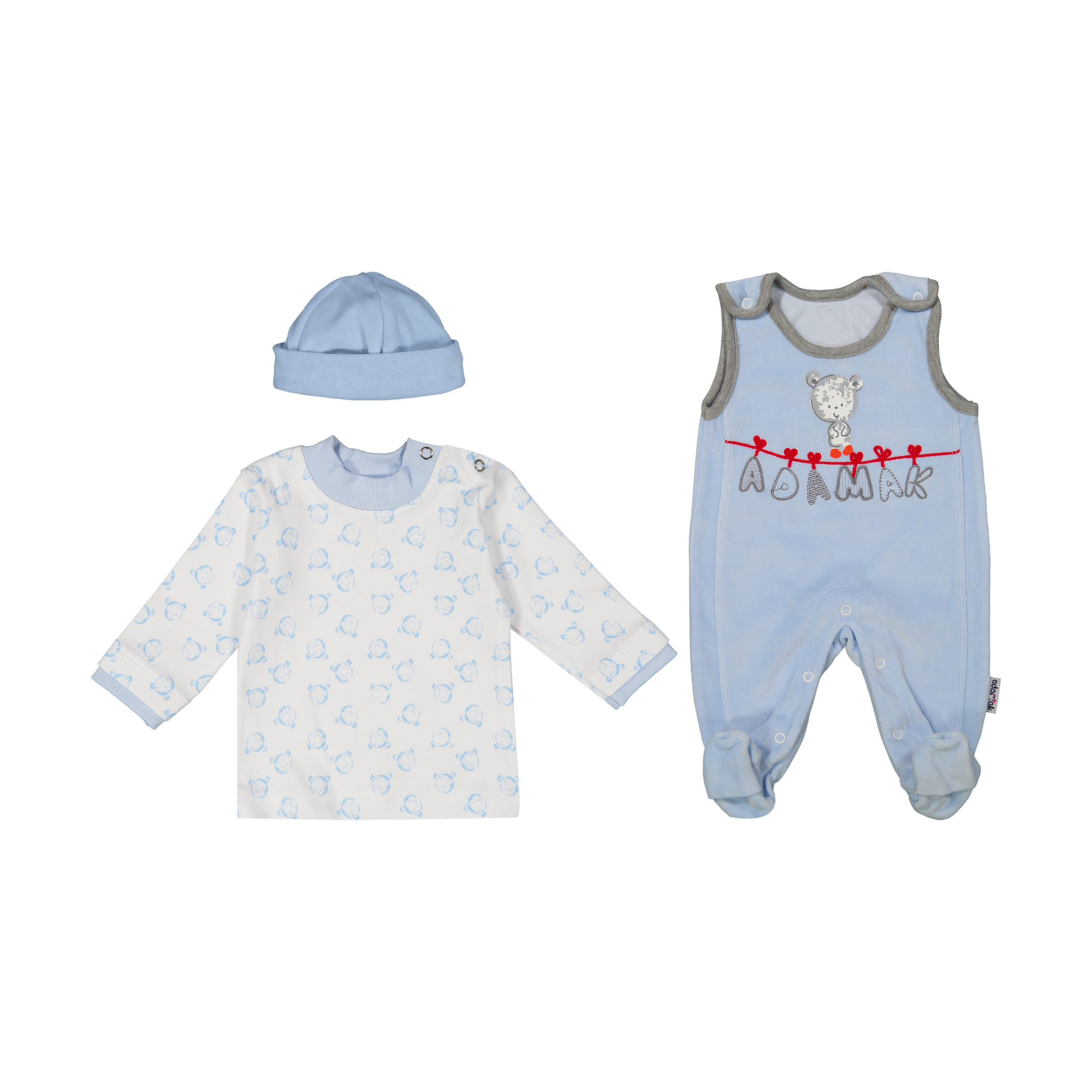 ست 3 تکه لباس نوزادی آدمک مدل 2171143-50