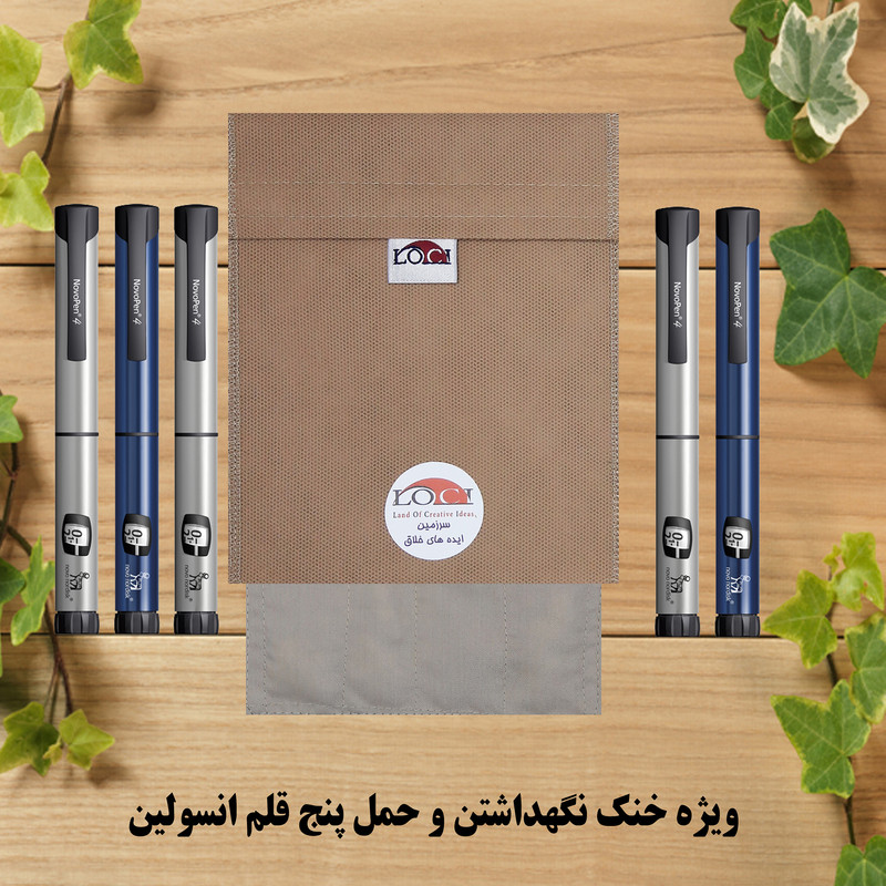 کیف خنک نگهدارنده انسولین لوک آی مدل 5 قلم کد 00 مجموعه 2 عددی