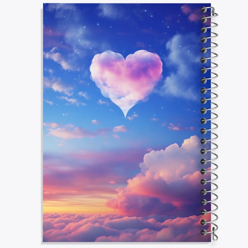 دفتر مشق 50 برگ خندالو طرح ابر قلبی کد F2664