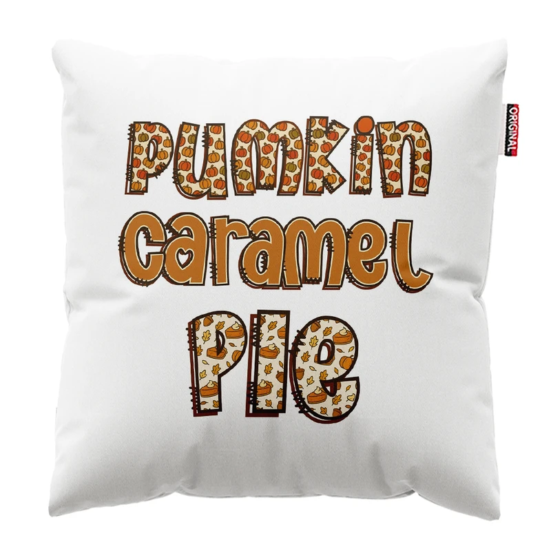 کوسن پاد آفرین مدل پاییز طرح برگ کدوتنبل کد PK302568 سایز 30*30 سانتی متر