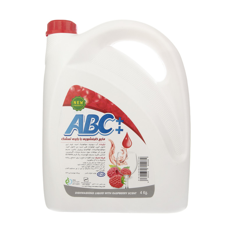 مایع ظرفشویی آ ب ث پلاس پلاس مدل Raspberry Scent وزن 4 کیلوگرم