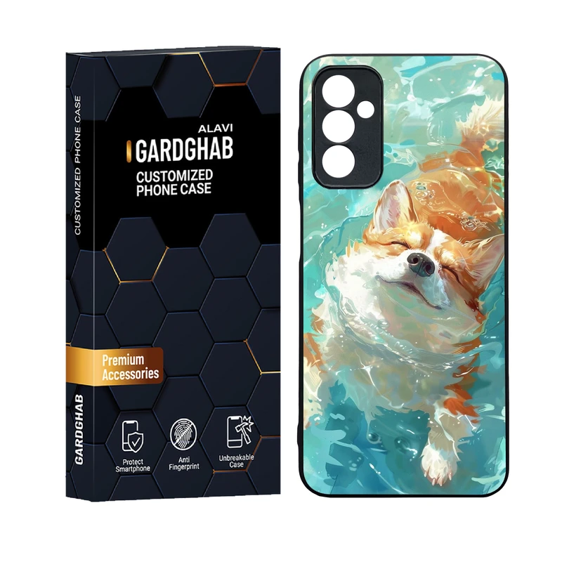 کاور گارد قاب علوی مدل دورژله ای پشت گلس حیوانات مناسب برای گوشی موبایل سامسونگ Galaxy M13 4G