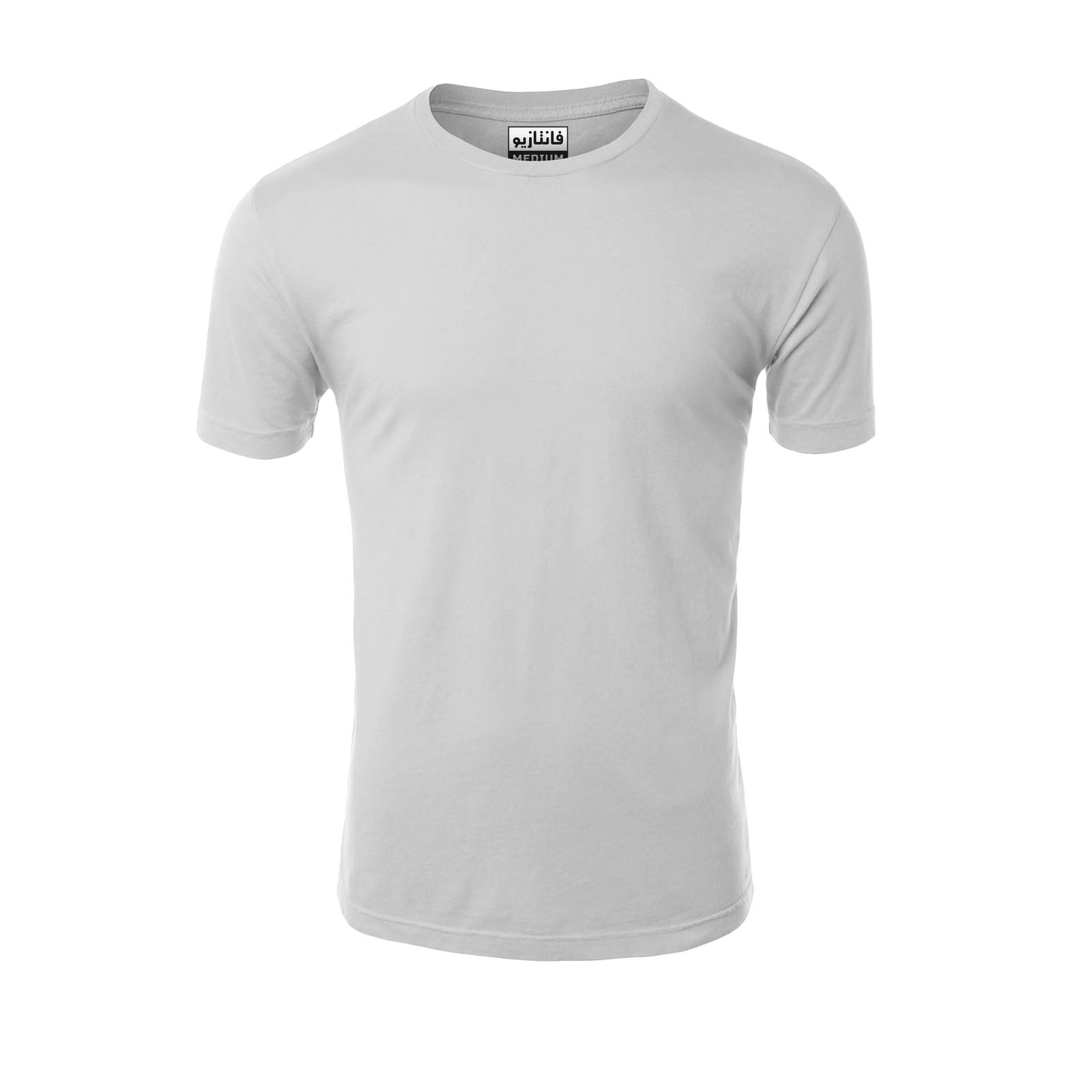 تیشرت آستین کوتاه مردانه سفید فانتازیو مدل یونی کد 111 -  - 1