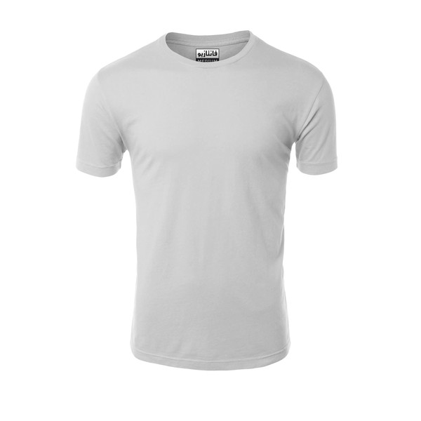 تیشرت آستین کوتاه مردانه سفید فانتازیو مدل یونی کد 111