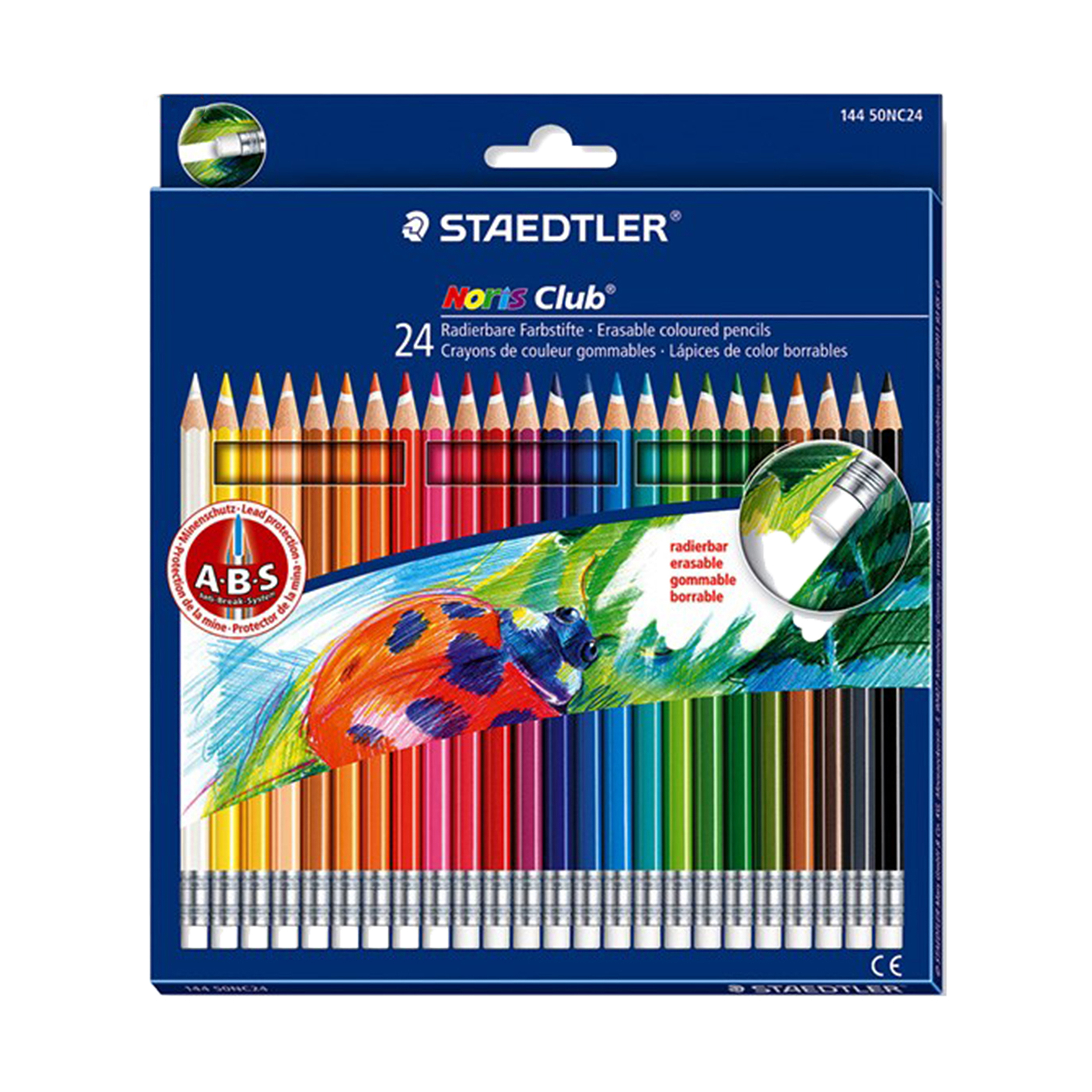 مداد رنگی 24 رنگ استدلر مدل Noris Club Erasable