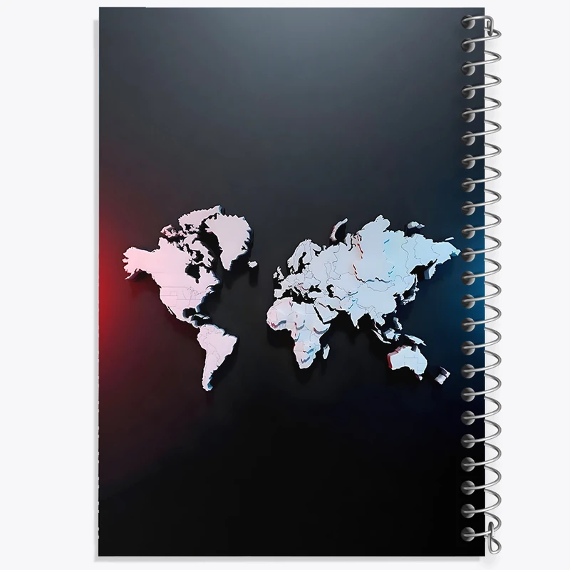 دفتر نقاشی 50 برگ خندالو طرح نقشه ی جهان کد F6095