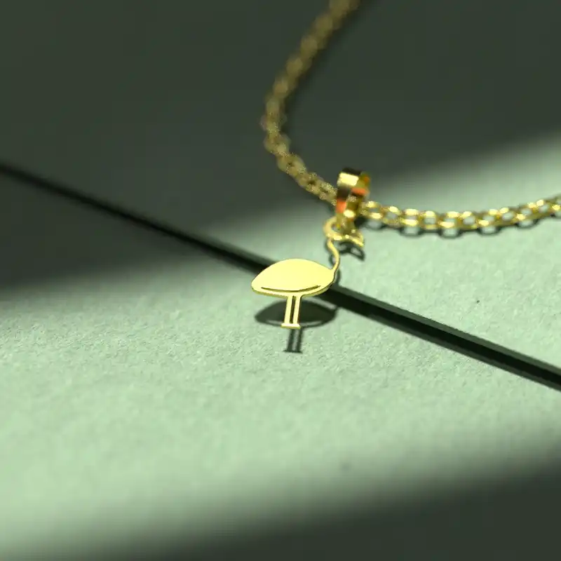 گردنبند طلا 18 عیار زنانه مدوپد مدل فلامینگو کد B3-1-1162