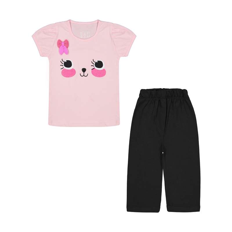 ست تی شرت و شلوار دخترانه سون پون مدل 1391766-84