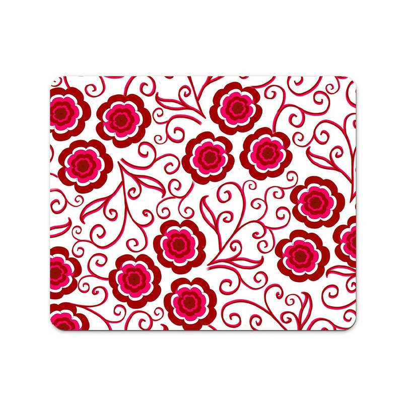 ماوس پد پاد آفرین طرح گل کد 877 سایز 19*24 سانتی متر 