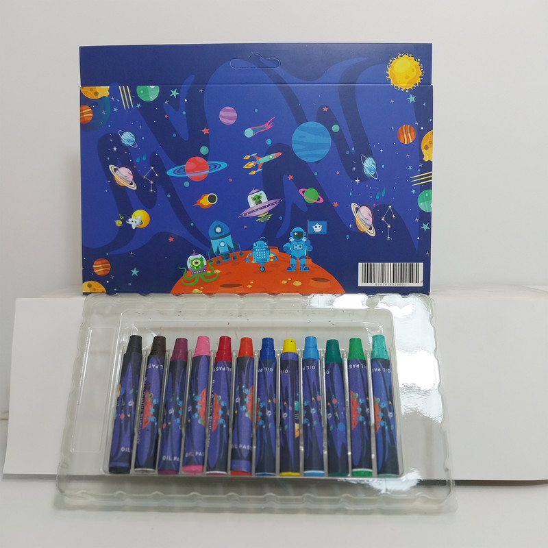 مداد شمعی 12 رنگ اسکای طرح فضایی
