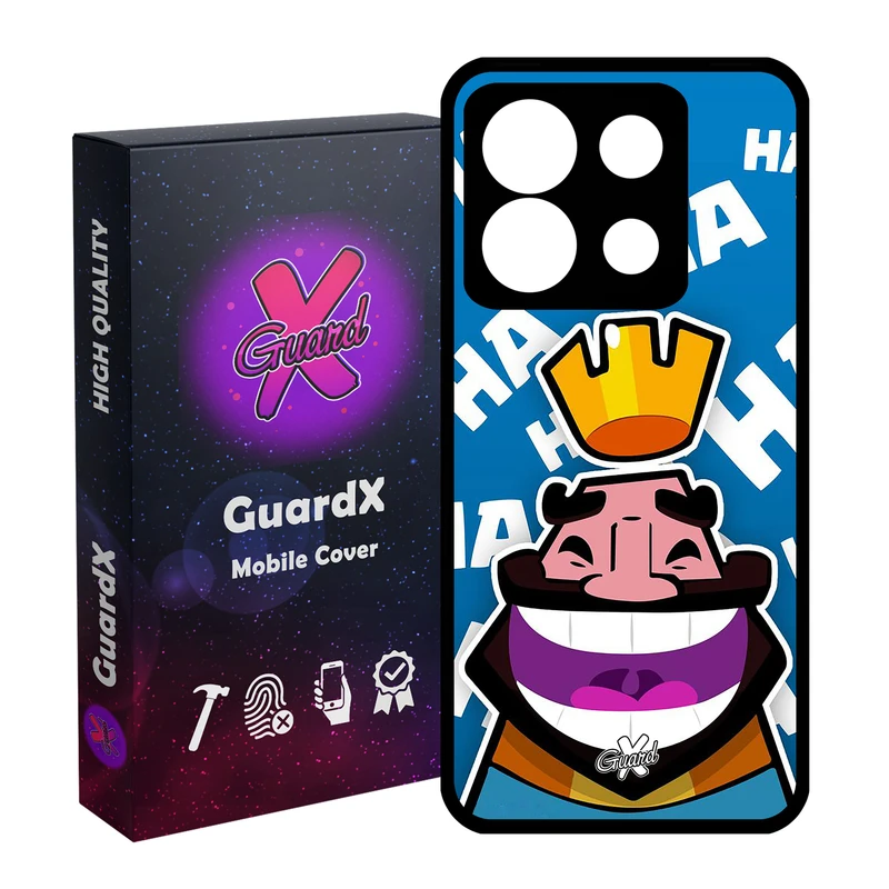 کاور گارد ایکس طرح Clash Royale مدل Glass10036 مناسب برای گوشی موبایل شیائومی Redmi Note 13 5G