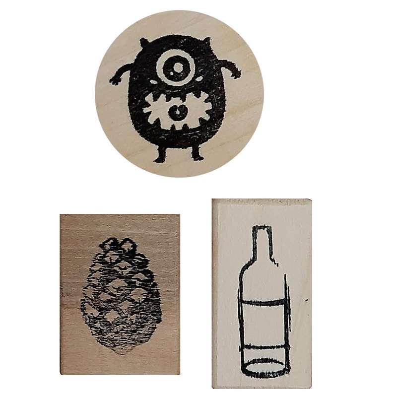 مهر مدل bottle-pine-one-eye مجموعه 3 عددی