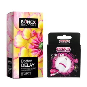 کاندوم بونکس مدل Dotted Delay بسته 12 عددی به همراه کاندوم شادو مدل Collar