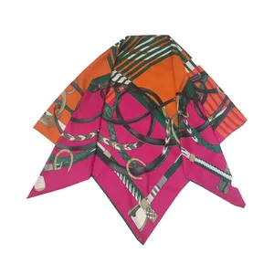 روسری زنانه مدل ابریشم تویل مجلسی دور دست دوز