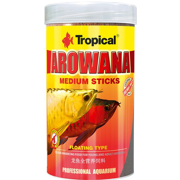 غذای ماهی تروپیکال مدل arowana medium sticks وزن 90 گرم