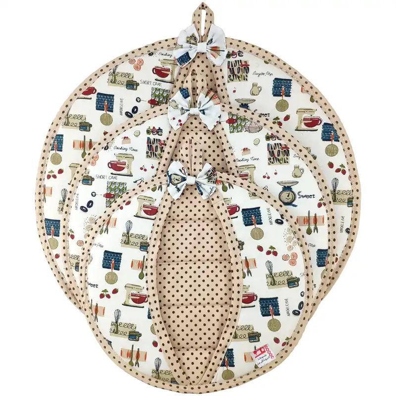 ست دم‌کنی 3 تکه منسوجات خسروشاهی برتر مدل هلالی طرح آلفا  کد DAM15