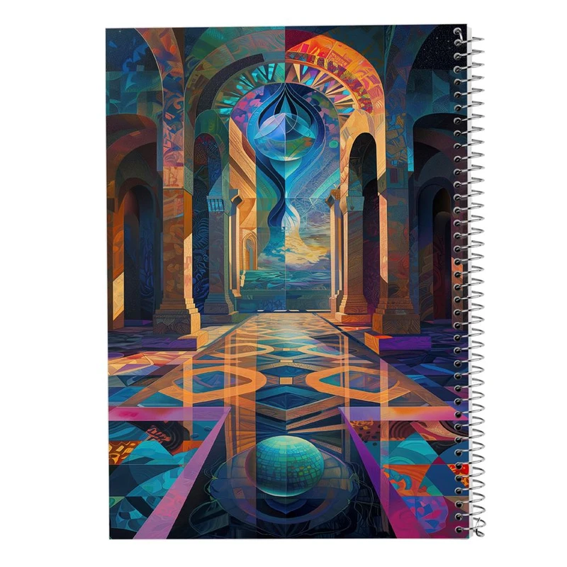 دفتر شطرنجی 50 برگ مدوپد طرح شهر کد DF17396