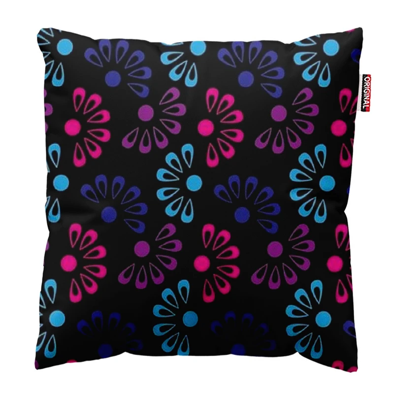 کوسن پاد آفرین طرح گل کد 1844 سایز 30*30 سانتی متر