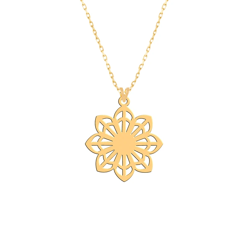گردنبند طلا 18 عیار زنانه فرشته مدل اسلیمی WNLZ-000089