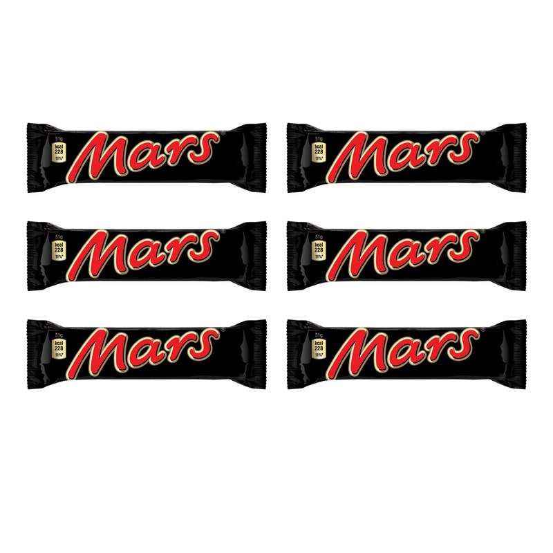 شکلات کاراملی مارس - 51 گرم بسته 6 عددی