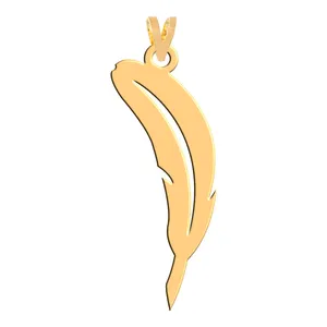 آویز گردنبند طلا 18 عیار زنانه فرشته مدل پر WNL-000126