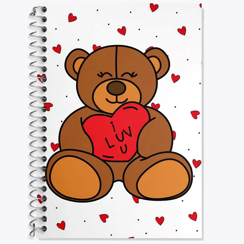 دفتر زبان 50 برگ خندالو مدل سه خط طرح عاشقانه کد 1897