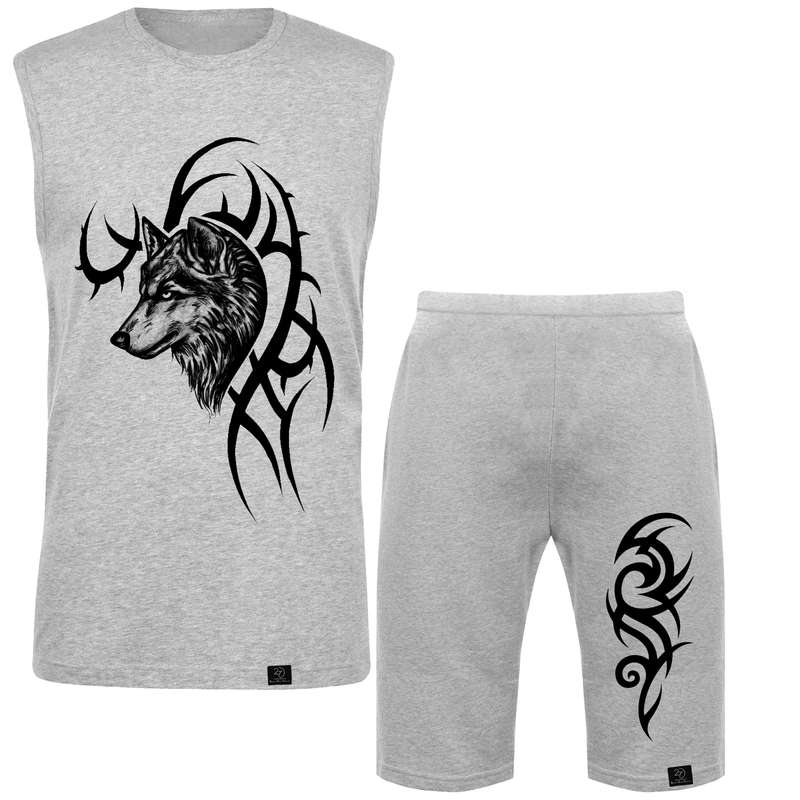 ست تاپ و شلوارک مردانه 27 مدل گرگ کد W03