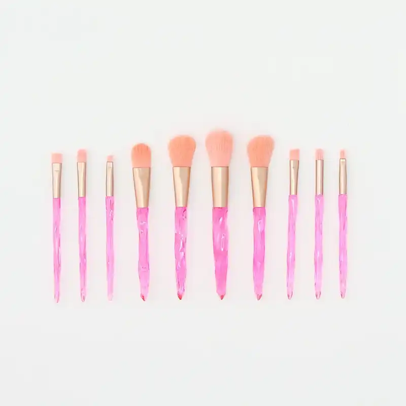 ست برس آرایشی مدل کریستالی مجموعه 10 عددی