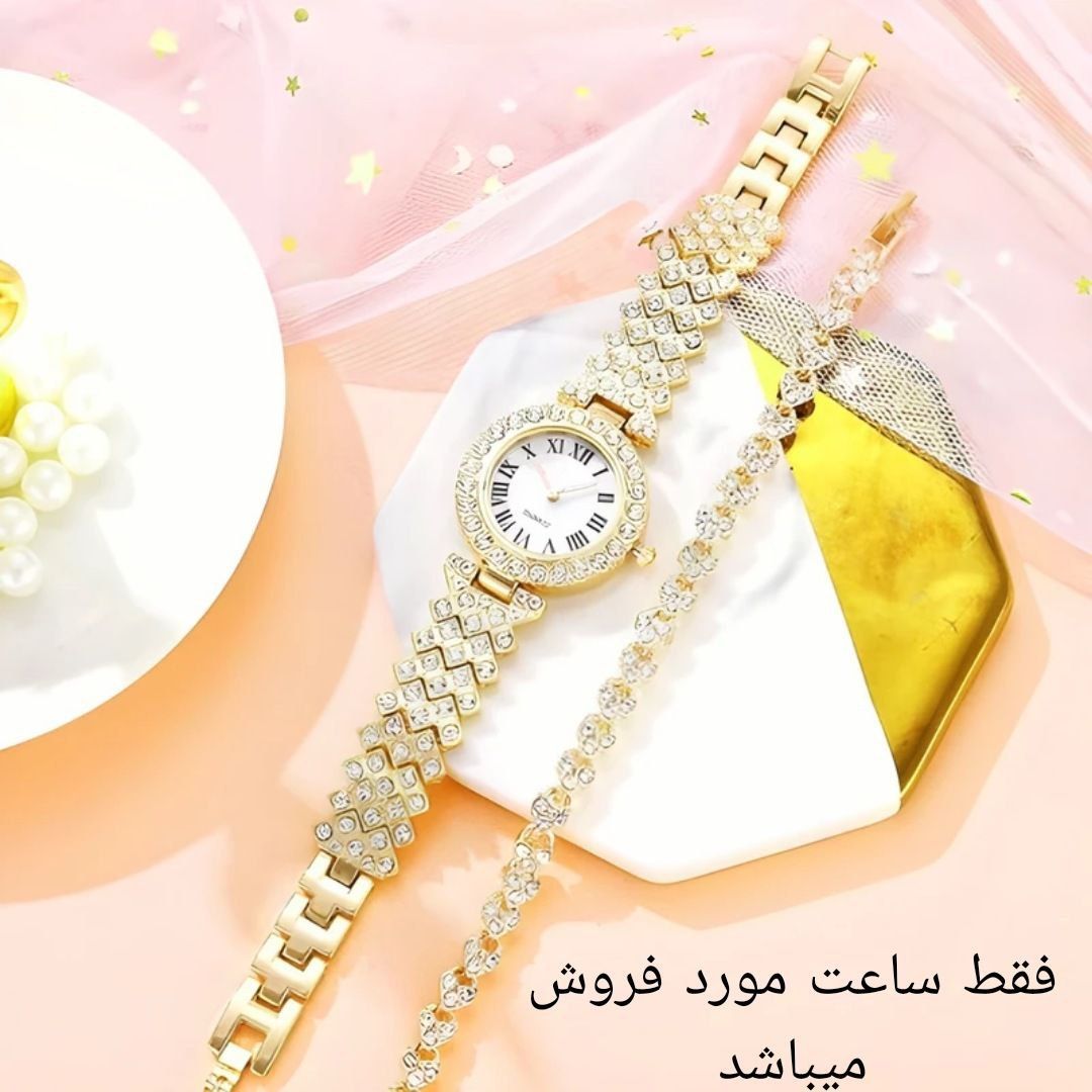 ساعت مچی عقربه ای زنانه مدل فول نگین کد Ts -  - 3
