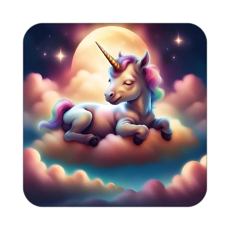 زیر لیوانی کاکتی طرح اسب تک شاخ و یونیکورن مدل mp29218