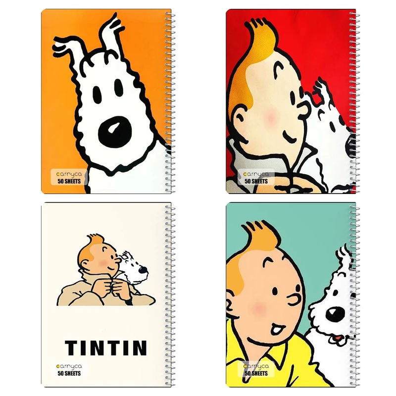 دفتر نقاشي 50 برگ کارنيکا طرح ماجراهای تن‌تن کد 37568 مجموعه 4 عددی