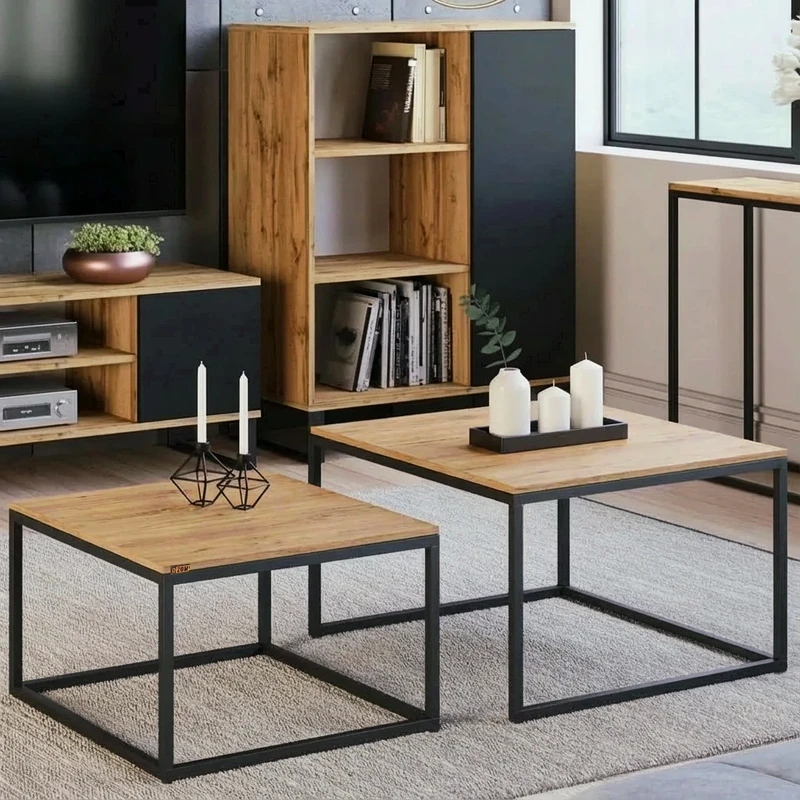 میز اداری دیزم مدل OF_H100_80_LIGHT مجموعه دو عددی