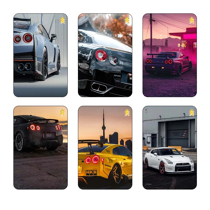 استيکر کارت کارنيکا طرح نیسان جی‌تی‑آر Nissan GT‑R کد 99040 مجموعه 6 عددی