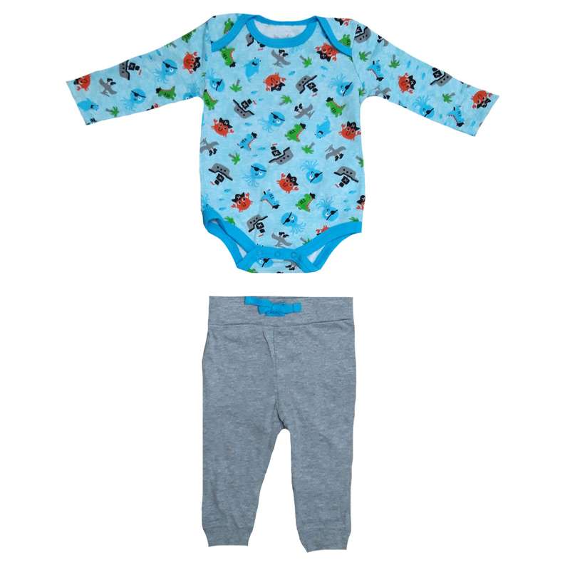 ست بادی آستین بلند و شلوار نوزادی مدل 136 R 