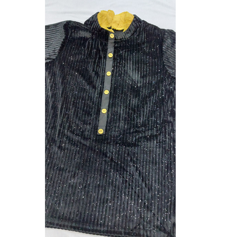 بلوز آستین بلند زنانه مدل مخمل نگینی 1122