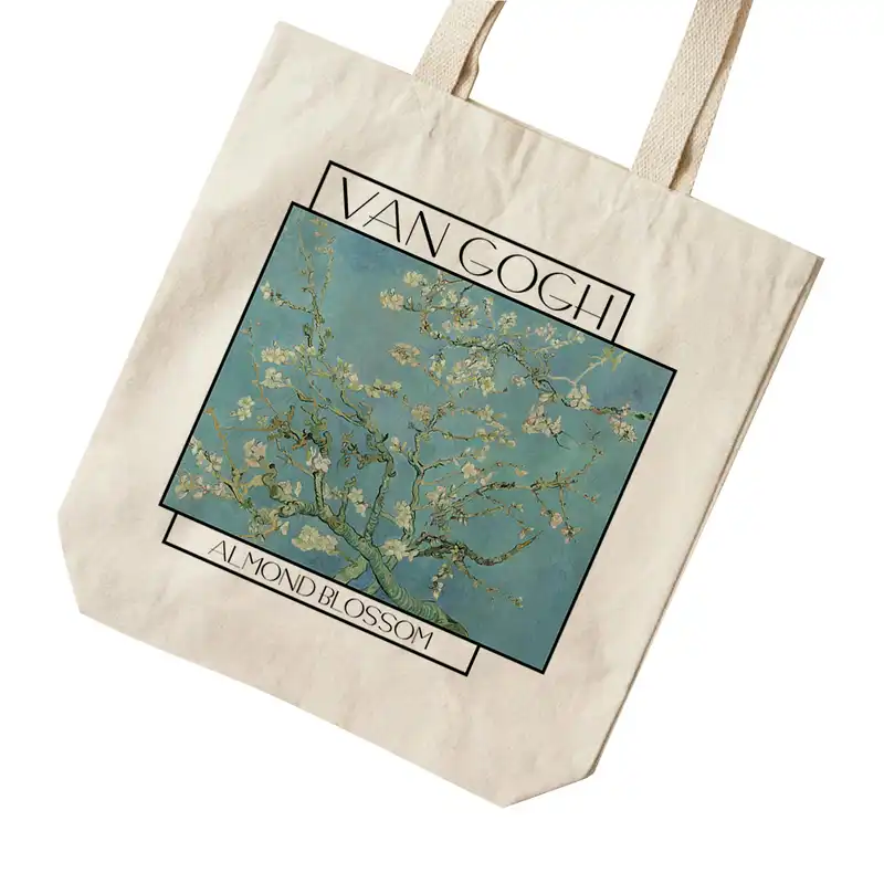 ساک خرید ترمه طراحان ایده مدل شکوفه بادام از ونگوگ کد 0039 - s