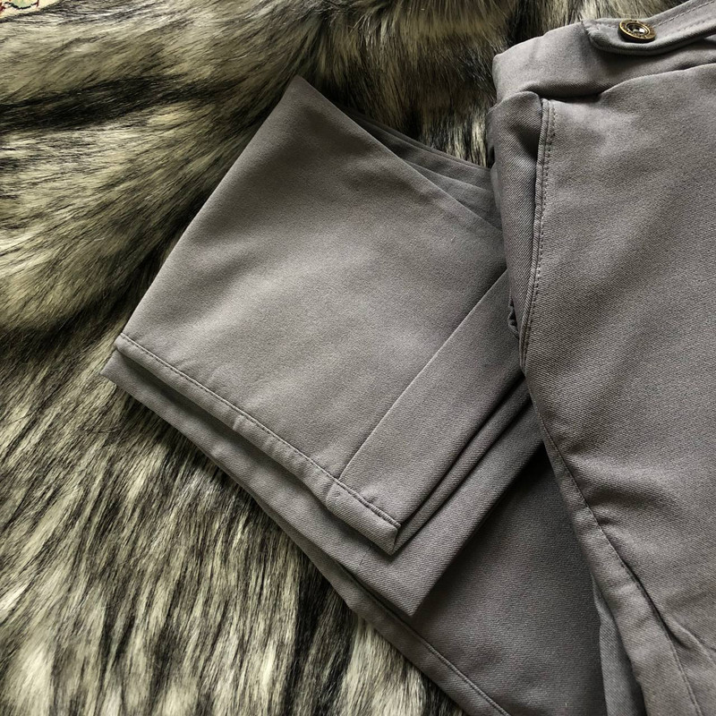 شلوار مردانه مدل کتان کد GL048 رنگ طوسی