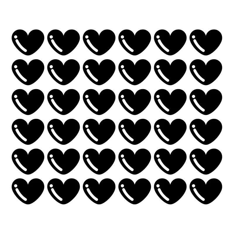 استیکر مدل قلب فانتزی کد KLMX-H1 مجموعه 36 عددی