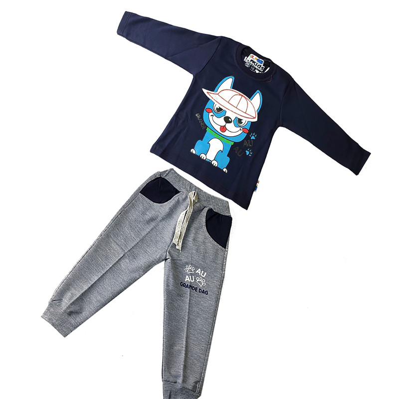 ست تی شرت و شلوار پسرانه مدل JK454