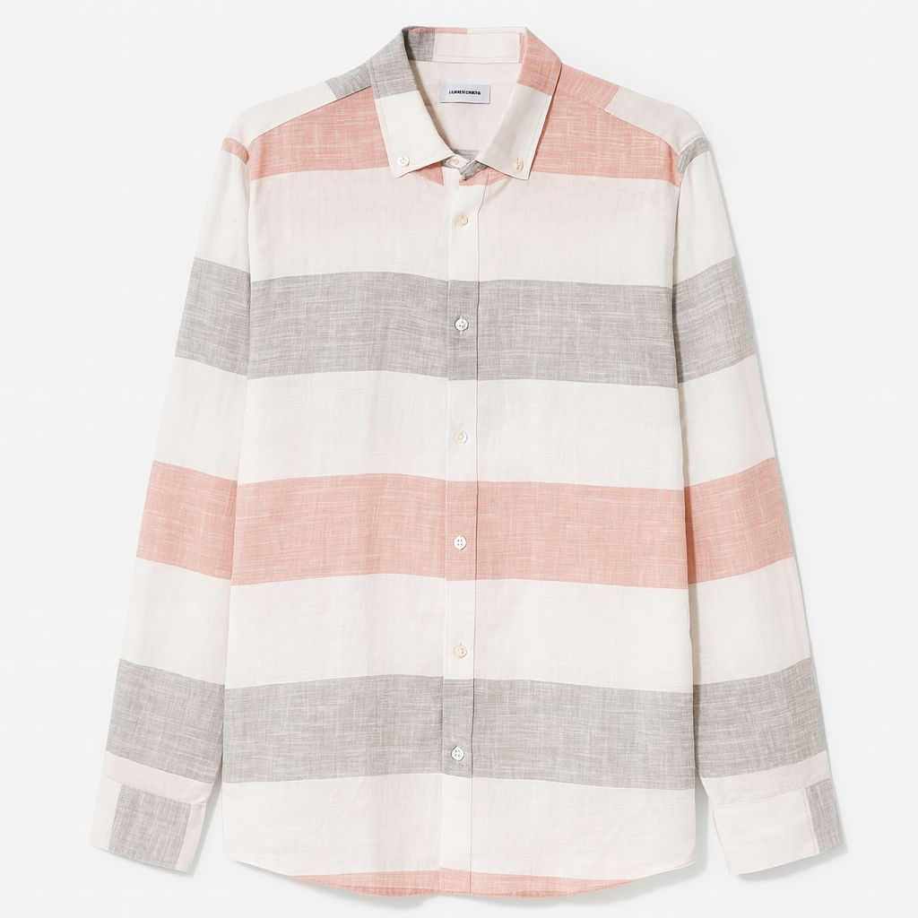 پیراهن آستین بلند یقه برگردان مردانه مدل 10177