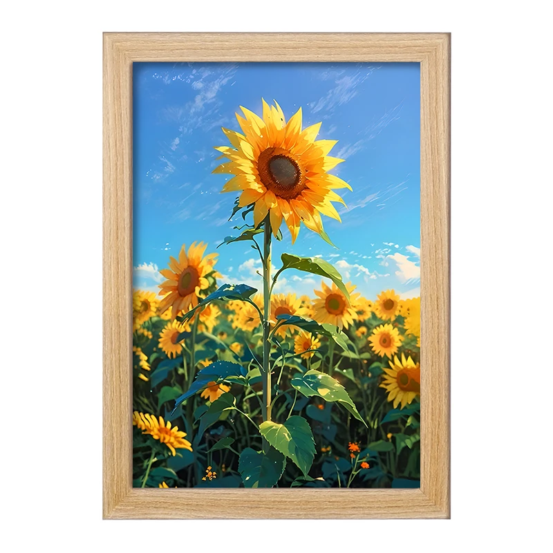 تابلو خندالو مدل مزرعه گل آفتابگردان کد F12734