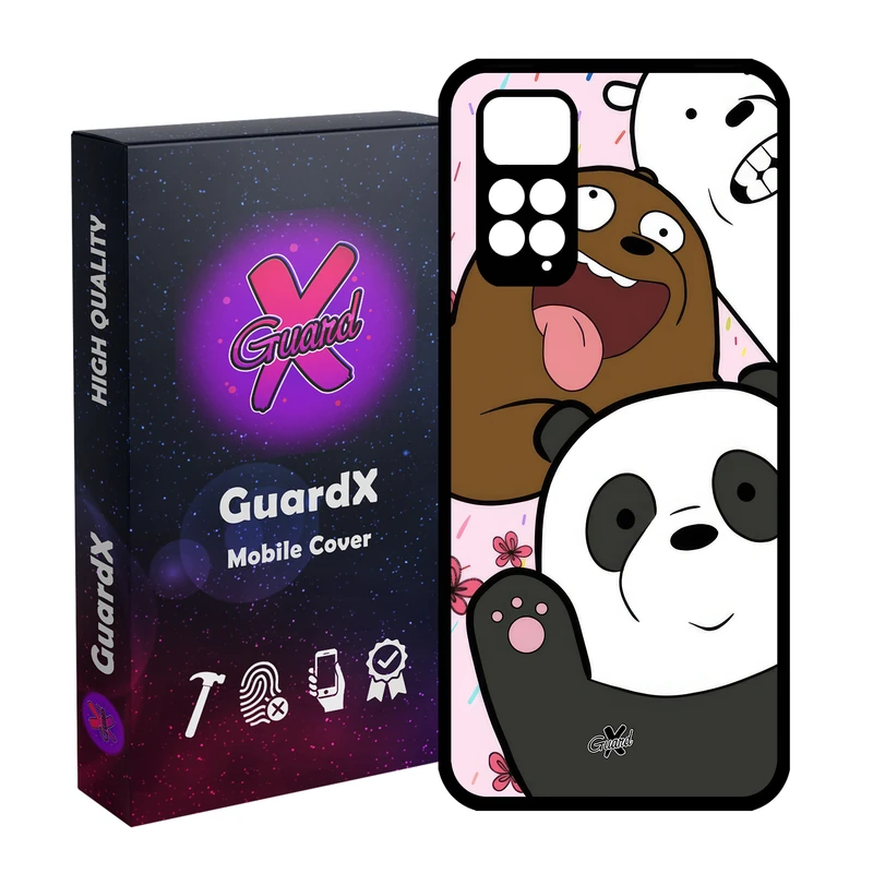 کاور گارد ایکس طرح خرس های کله فندقی مدل Glass10648مناسب برای گوشی موبایل شیائومی Redmi Note 11S/ Note 11 4G