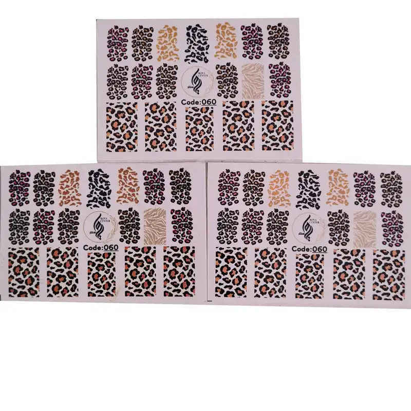 برچسب لنز ناخن مدل E60 مجموعه 3 عددی