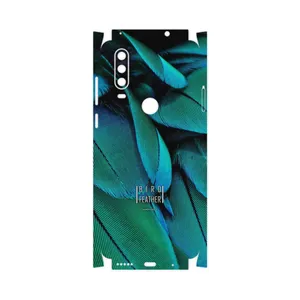 MAHOOT Green Feather-FullSkin Cover Sticker for Motorola One Action